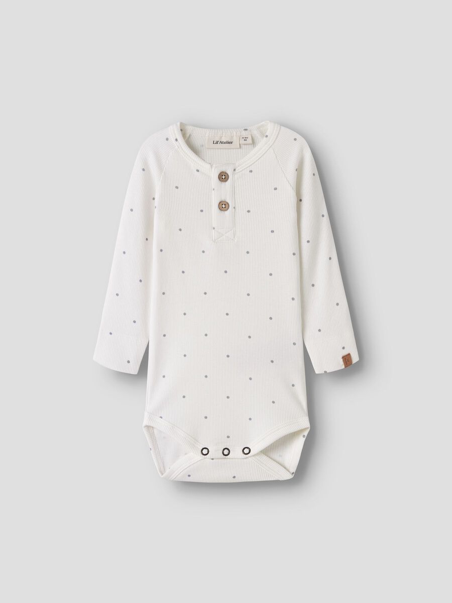 Product carousel image - RIB KNITTED ROMPER, Coconut Milk | 1