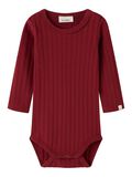 Product image thumbnail - ORGANIC COTTON ROMPER, Red Dahlia | 4