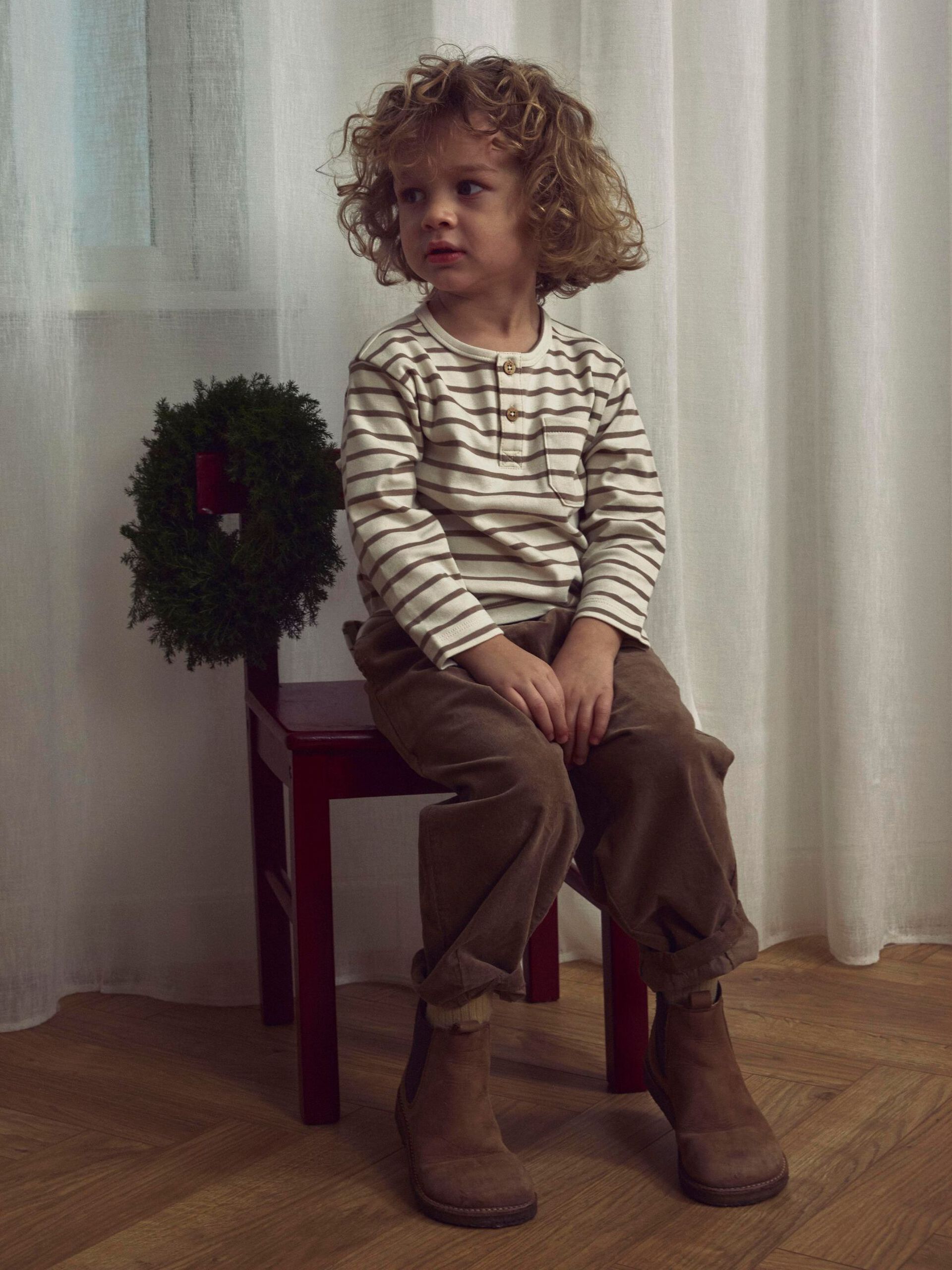 Carousel image - BIOLOGISCH KATOEN TOP MET LANGE MOUWEN, Turtledove | 2