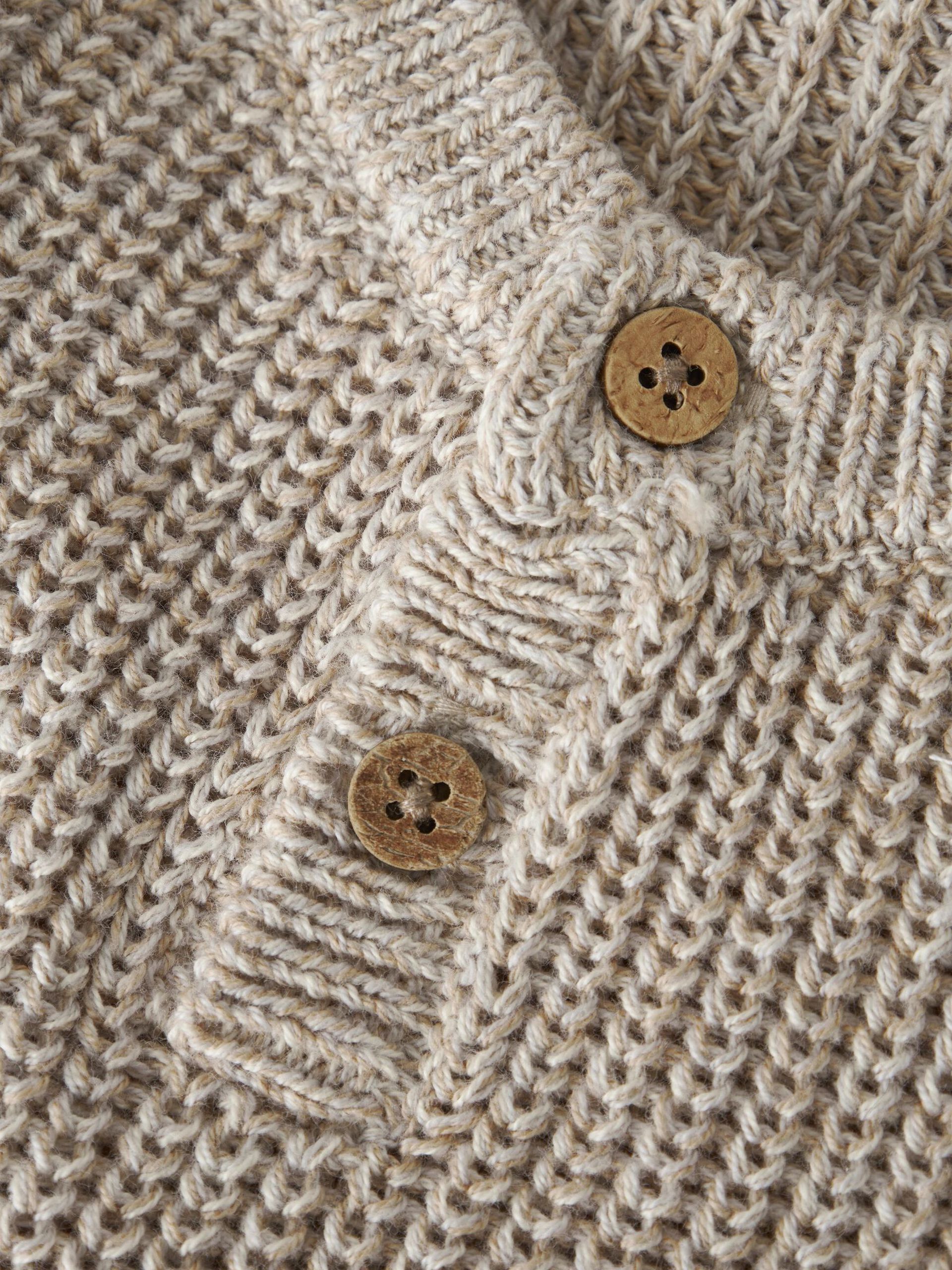 Carousel image - BIOLOGISCH KATOEN GEBREID GILET, Oxford Tan | 5