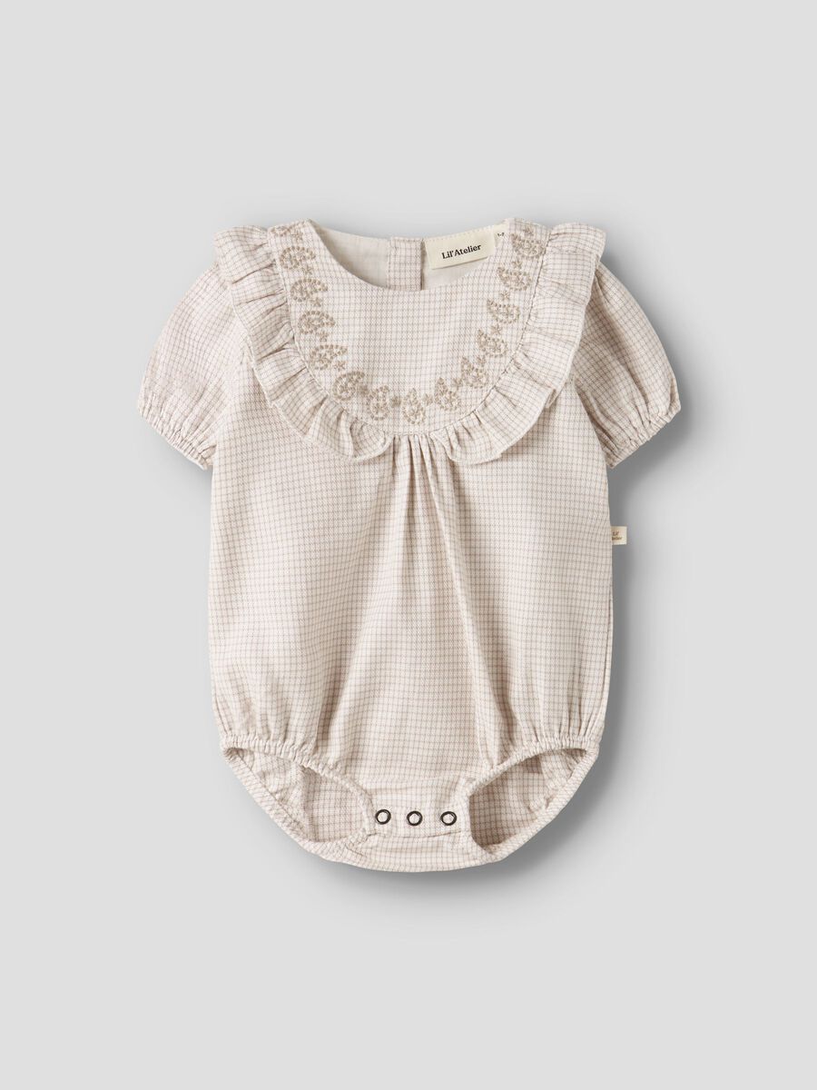 Product carousel image - ORGANIC COTTON ROMPER, Coconut Milk | 1