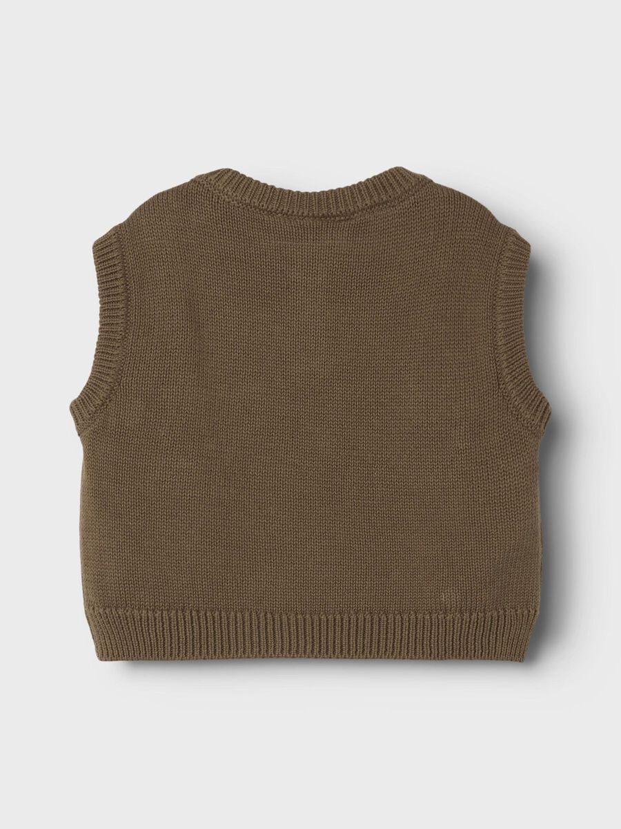 name it LOOSE FIT KNITTED VEST, Shitake, highres - 13240529_Shitake_002.jpg