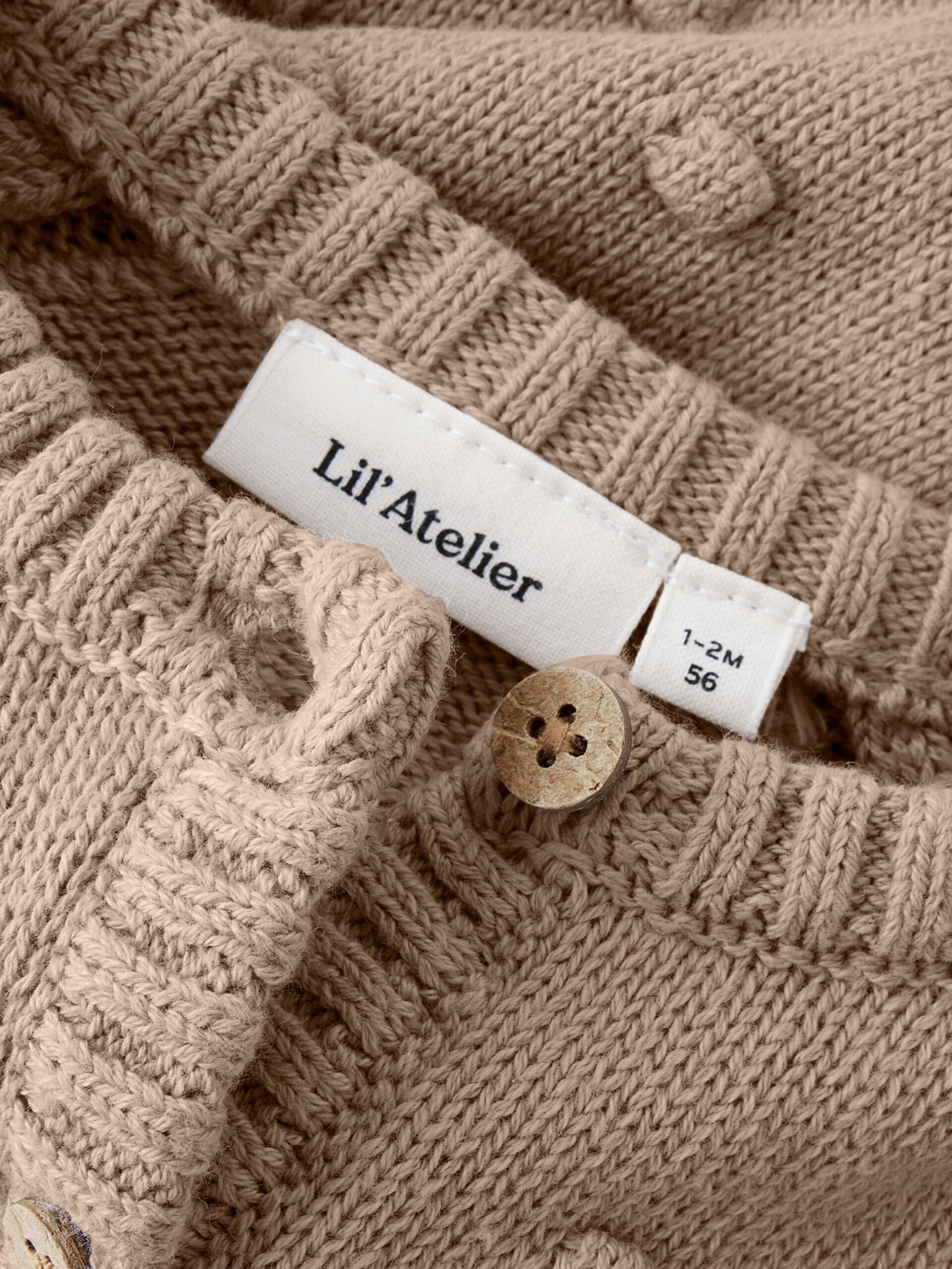 Carousel image - REGULAR FIT STRIKKET CARDIGAN, Oxford Tan | 3