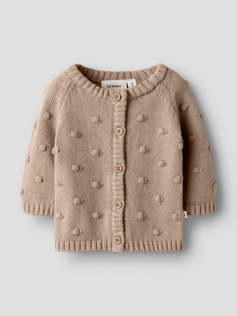 Product carousel image - COUPE CLASSIQUE CARDIGAN EN MAILLE, Oxford Tan | 1