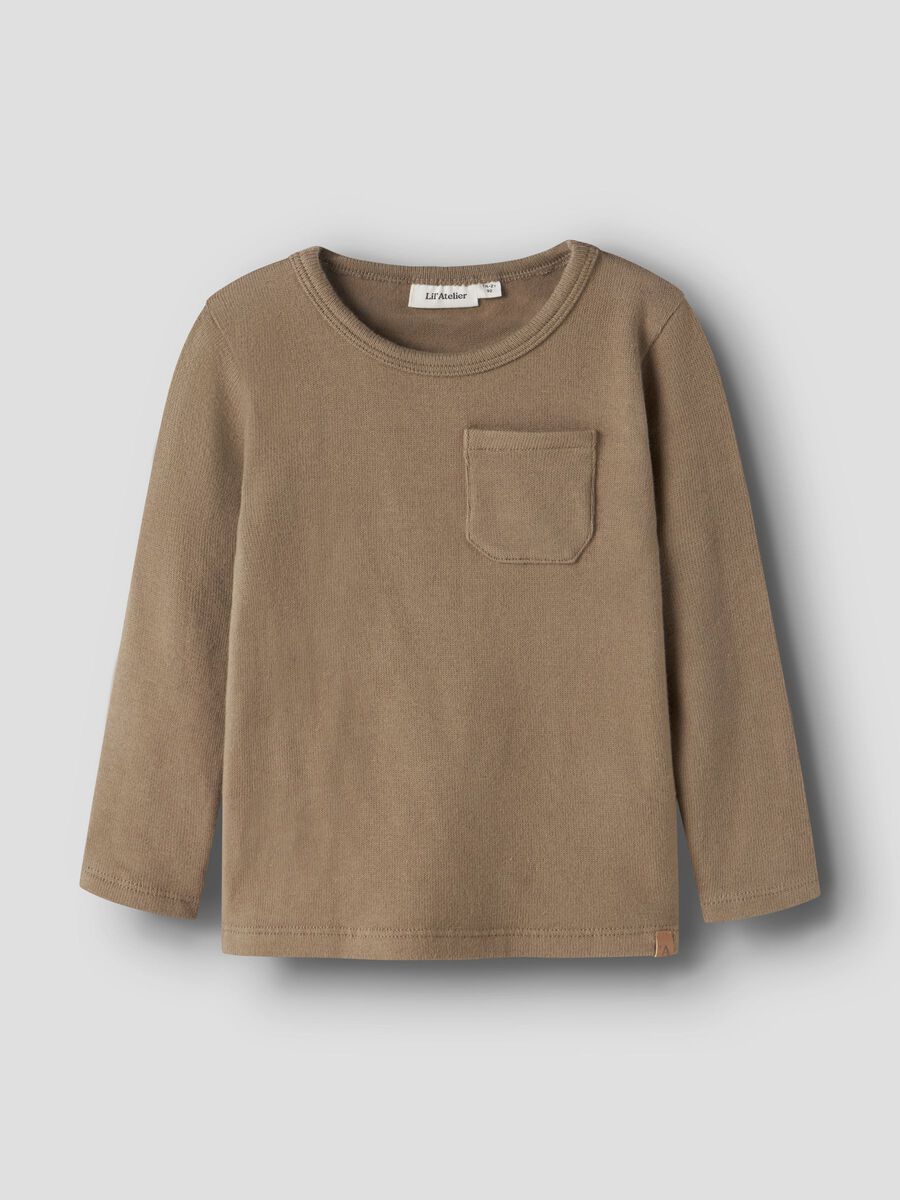 Product carousel image - TOP A MANICHE LUNGHE, Sepia Tint | 1