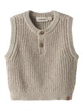 Product image thumbnail - ORGANIC COTTON KNITTED VEST, Oxford Tan | 6