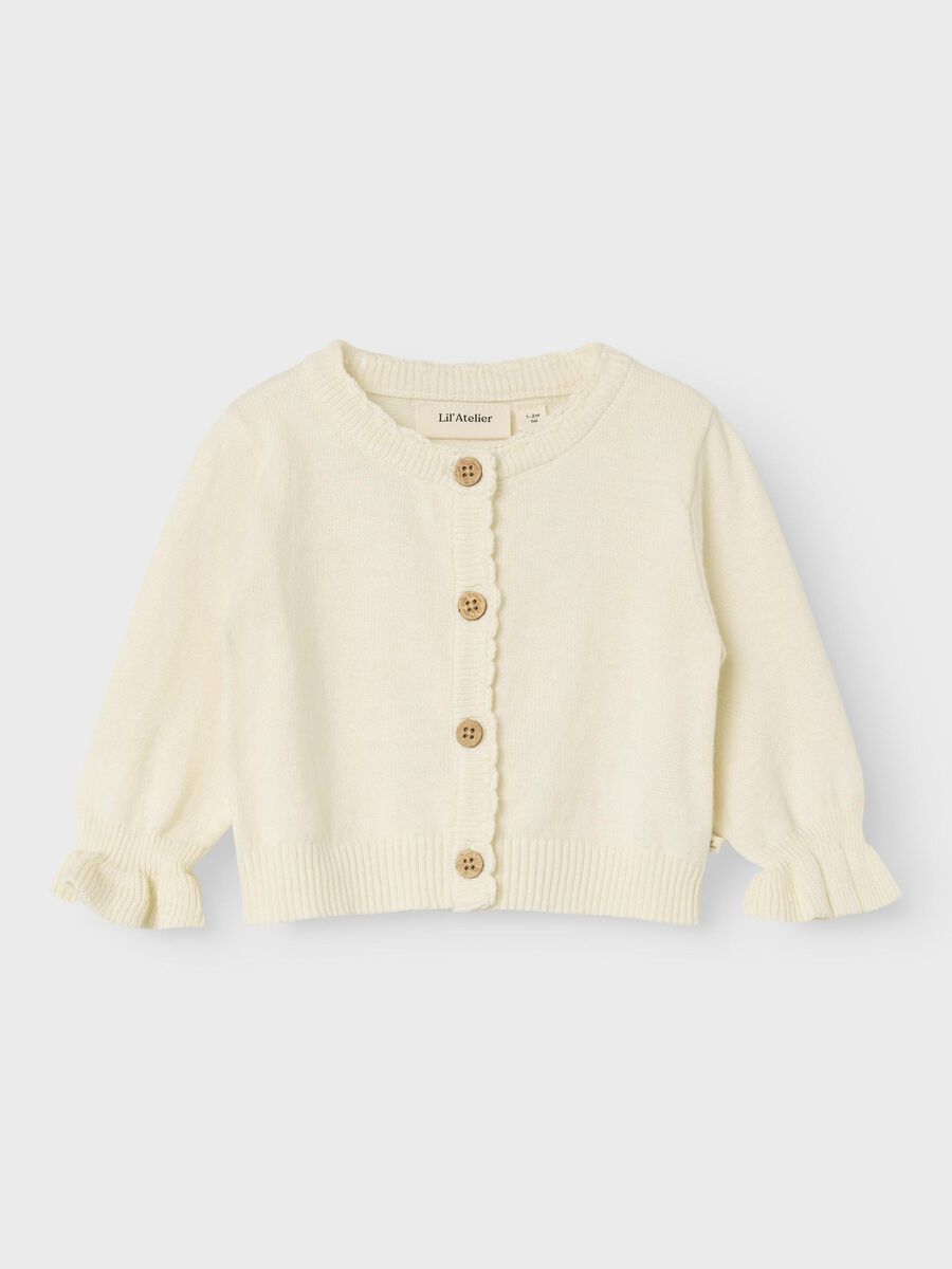 name it SHORT KNITTED CARDIGAN, Coconut Milk, highres - 13243432_CoconutMilk_003.jpg