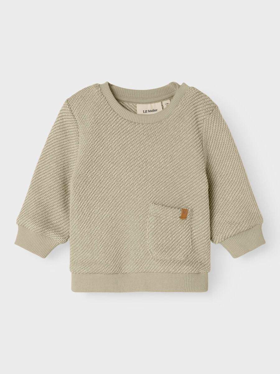 name it À MANCHES LONGUES SWEAT-SHIRT, Moss Gray, highres - 13238807_MossGray_003.jpg