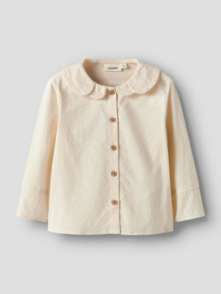 Product carousel image - ØKOLOGISK BOMULL SKJORTE, Turtledove | 1