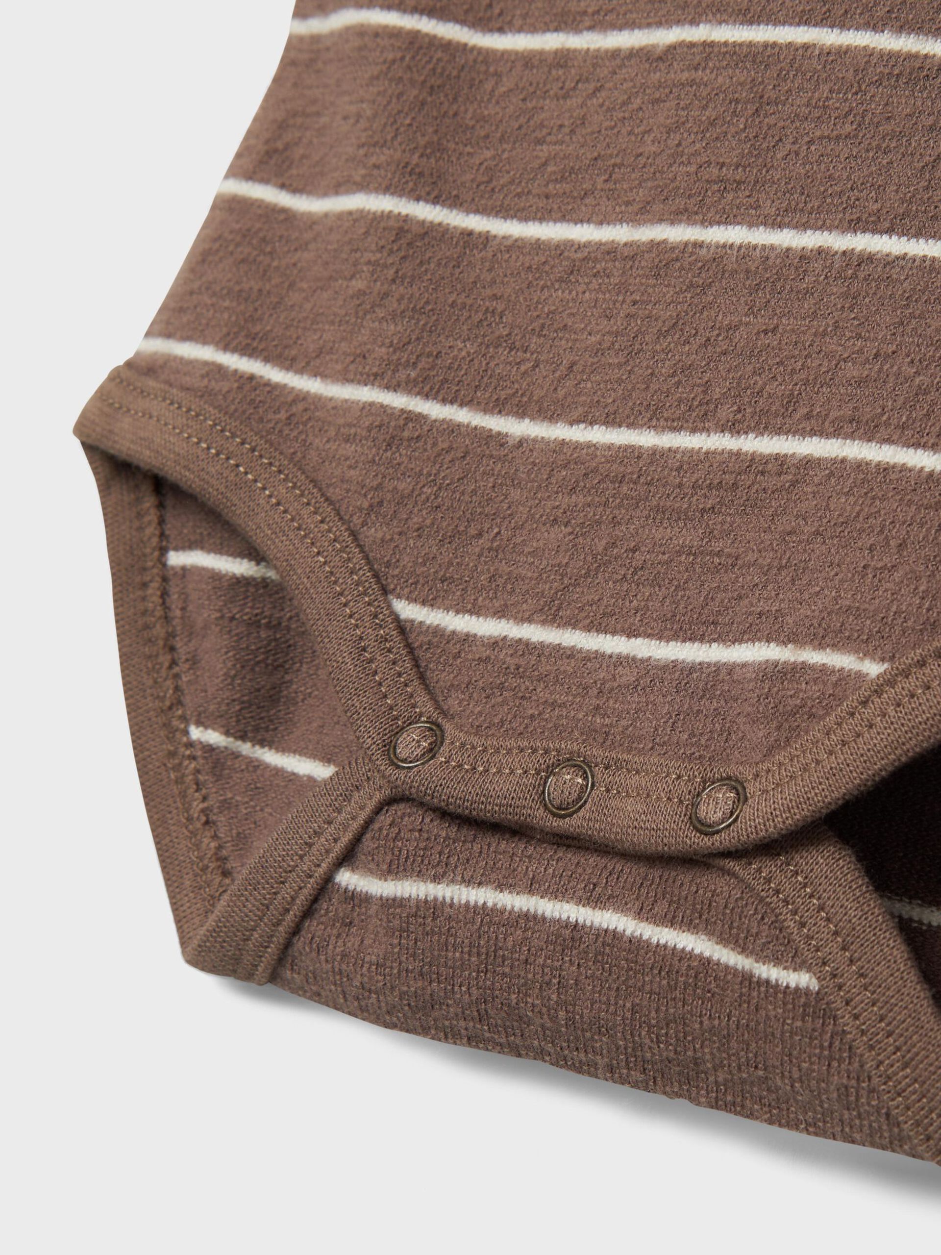 Carousel image - ORGANIC COTTON ROMPER, Shitake | 4