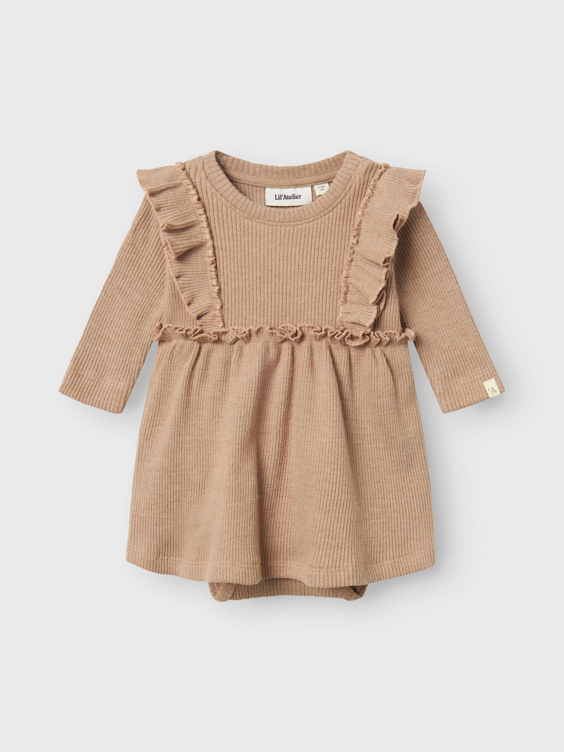 ROMPER JURK Baby 56 86 Meisje Bruin Lil Atelier Belgie