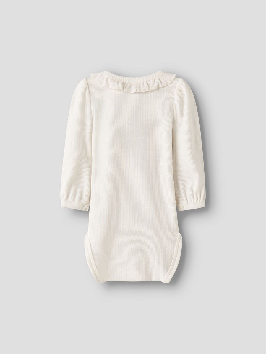 Product carousel image - LONG SLEEVED ROMPER, Coconut Milk | 2