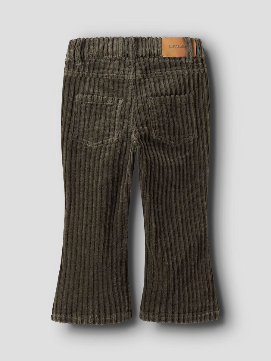 Product carousel image - CORDUROY BOOTCUT TROUSERS, Sea Turtle | 2