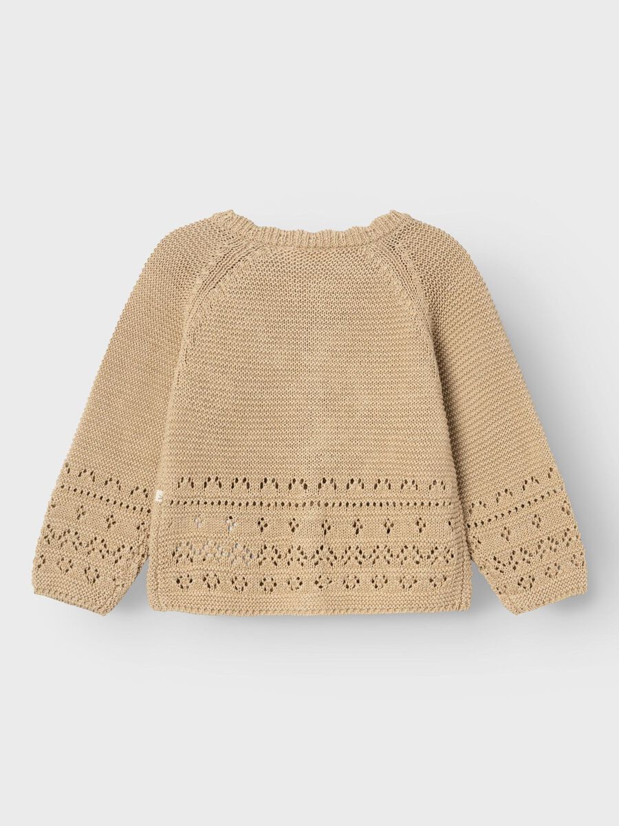 name it ORGANIC COTTON KNITTED CARDIGAN, Irish Cream, highres - 13233832_IrishCream_002.jpg