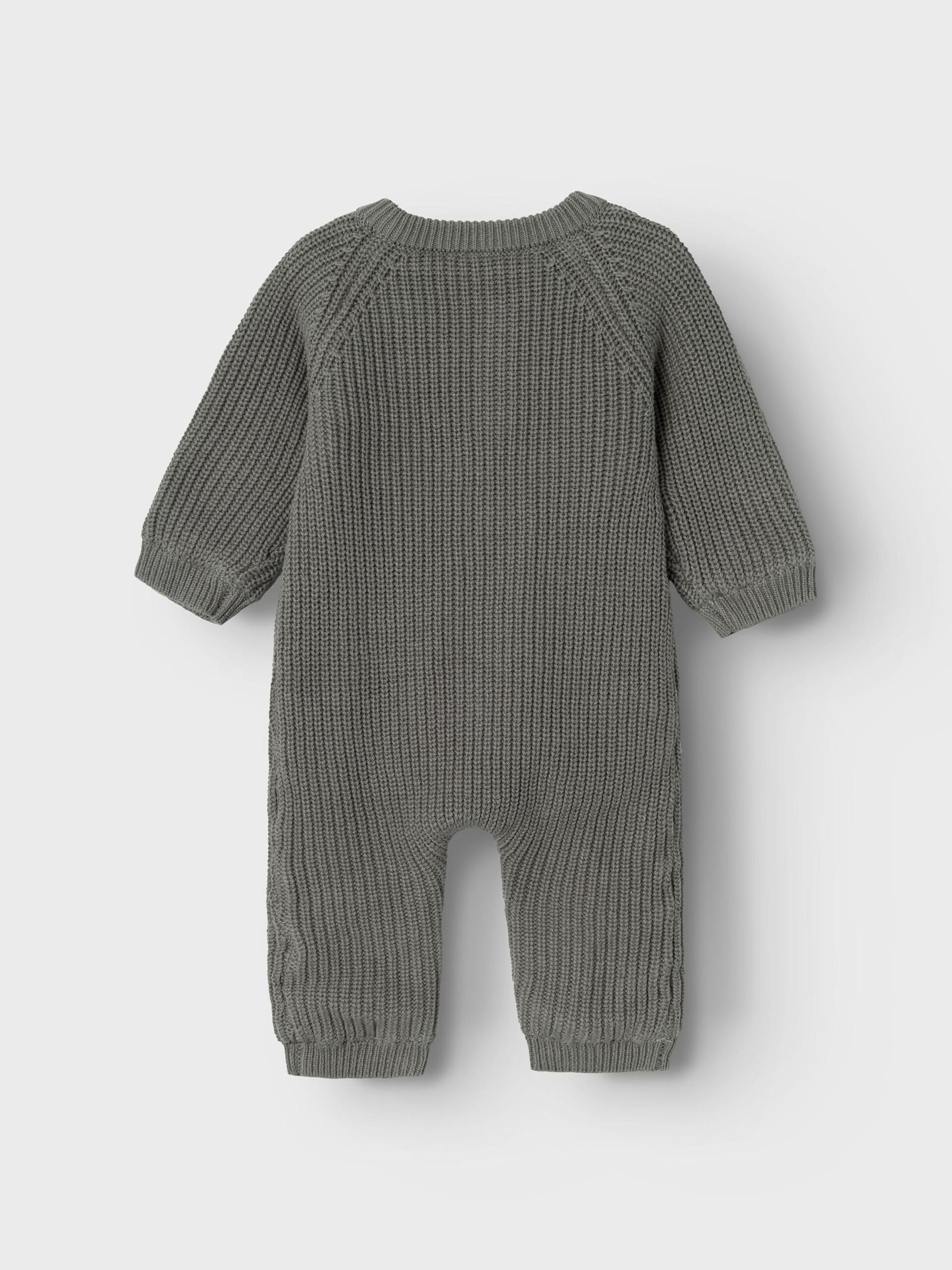 Carousel image - KNITTED ONE-PIECE SUIT, Pewter | 2