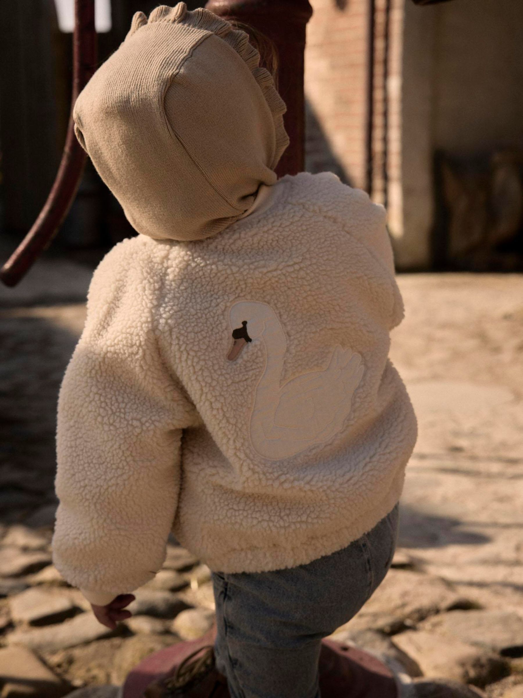 TEDDY BOMBER JACKET - Toddler 92-128 | | White | Lil' Atelier® UK