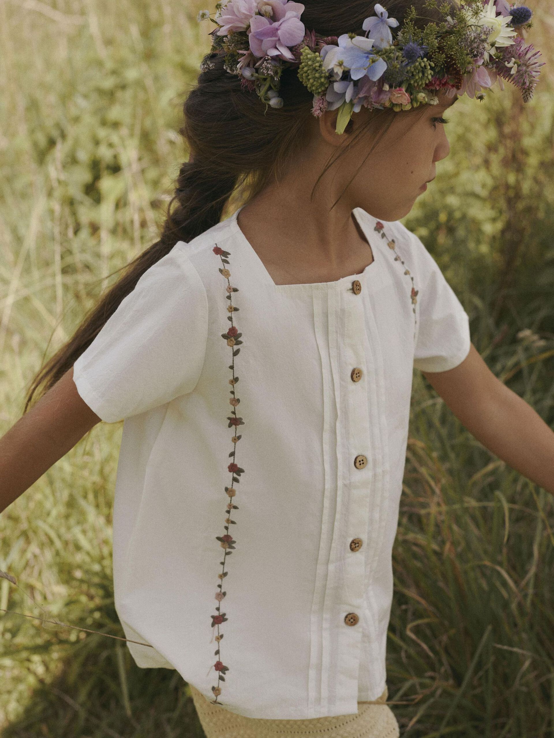 Carousel image - ØKOLOGISK BOMULD SKJORTE, Coconut Milk | 3