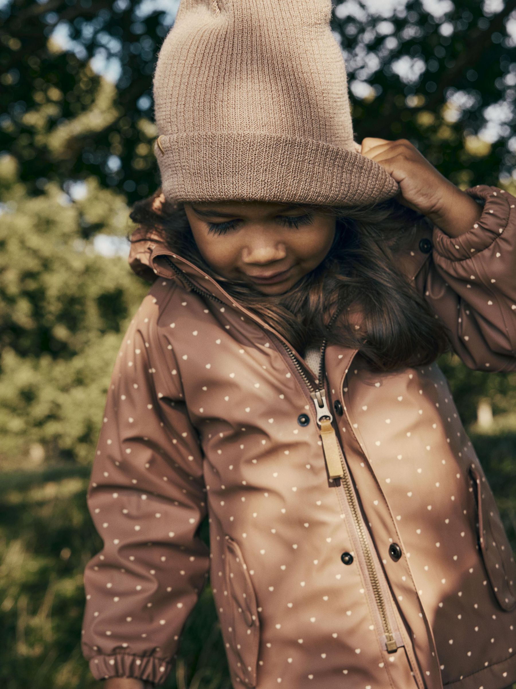 KNITTED HAT Toddler 92 128 Brown Lil Atelier UK