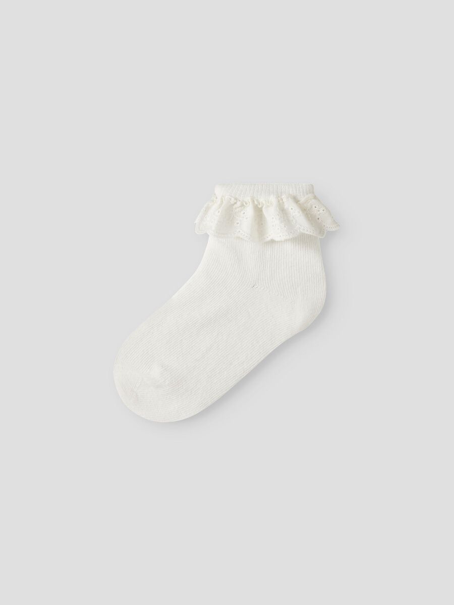 Product carousel image - RIBBESTRIKK SOKKER, Coconut Milk | 1