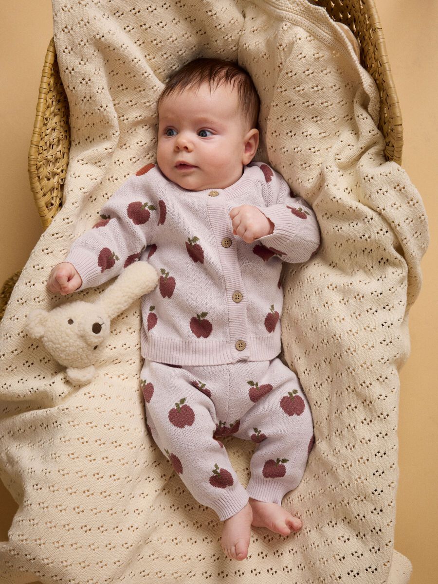 Product carousel image - REGULAR FIT KNITTED CARDIGAN, Hushed Violet | 1