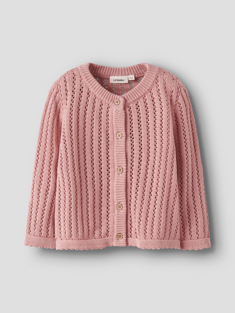 Product carousel image - KNITTED CARDIGAN, Misty Rose | 1