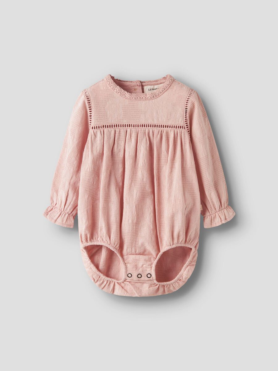 Product carousel image - SHIRT ROMPER, Cameo Rose | 1