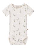 Product image thumbnail - SHORT SLEEVED ROMPER, Coconut Milk | 5
