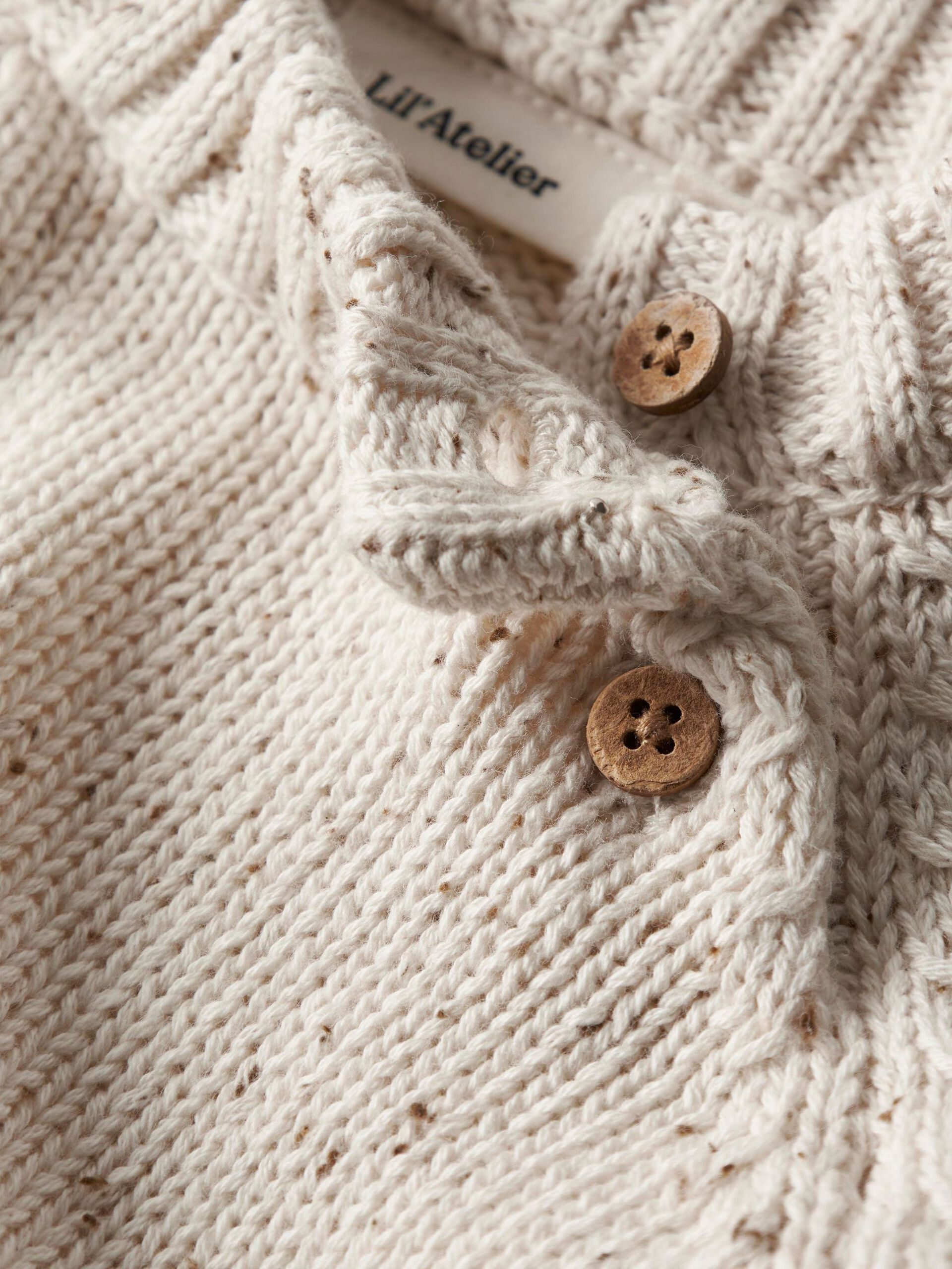 Carousel image - ORGANIC COTTON KNITTED PULLOVER, Turtledove | 3