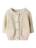 Product image thumbnail - EMBROIDED KNITTED CARDIGAN, Turtledove | 4