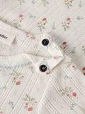 Product image thumbnail - PRINTED ROMPER, Coconut Milk | 5