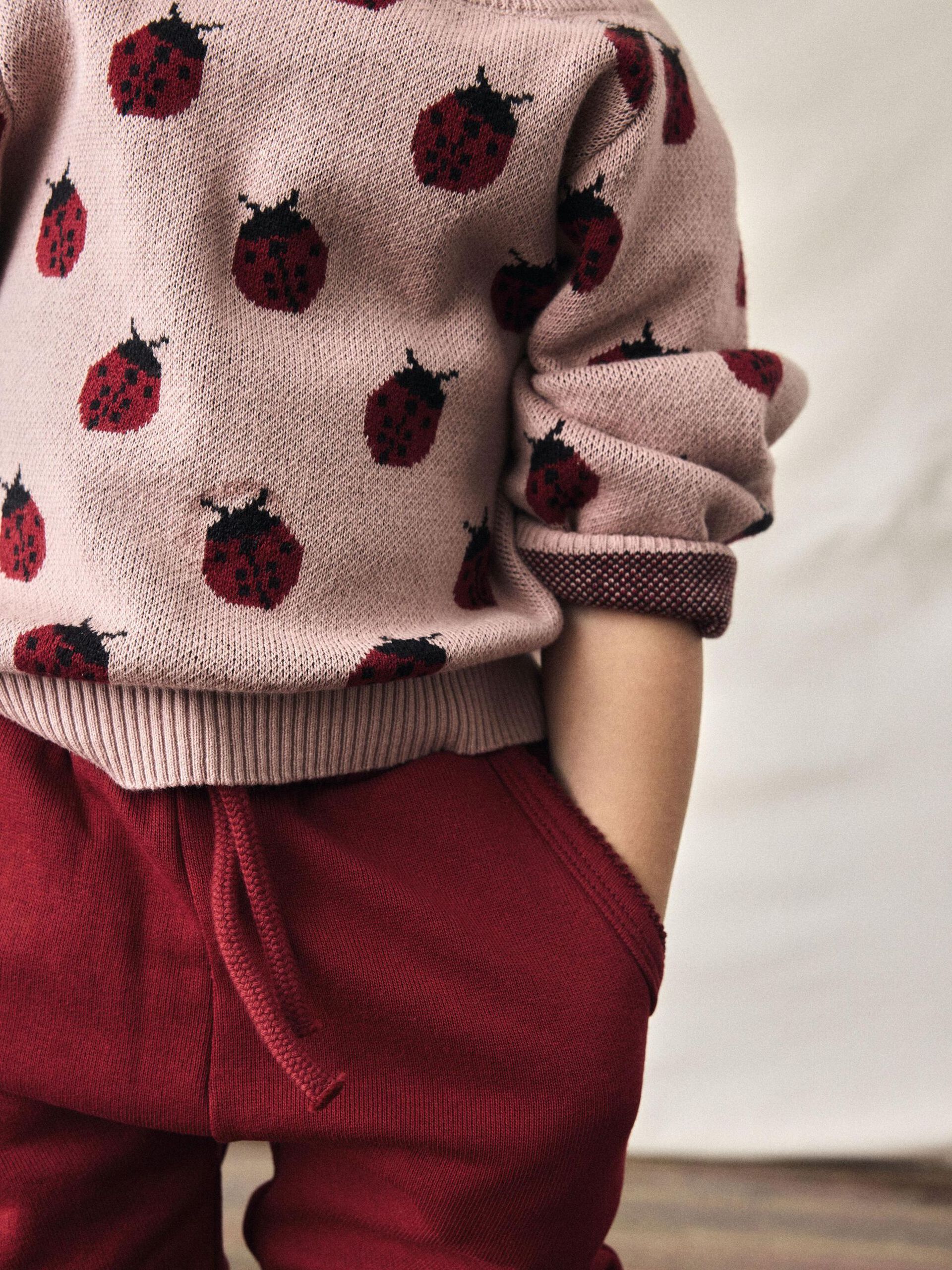 Carousel image - LONG SLEEVED KNITTED TOP, Misty Rose | 2