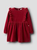 Product image thumbnail - VELOUR DRESS, Red Dahlia | 1
