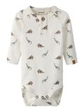 Product image thumbnail - LONG SLEEVED ROMPER, Coconut Milk | 4