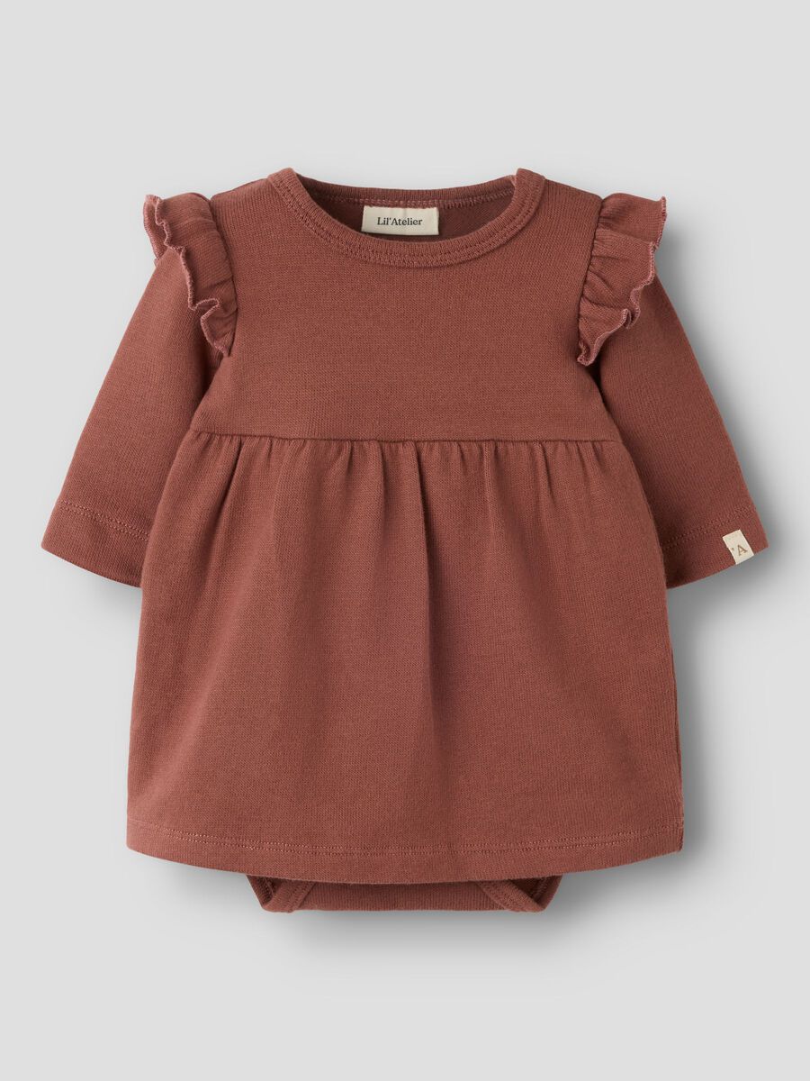 Product carousel image 1 ORGANIC COTTON DRESS, Mahogany