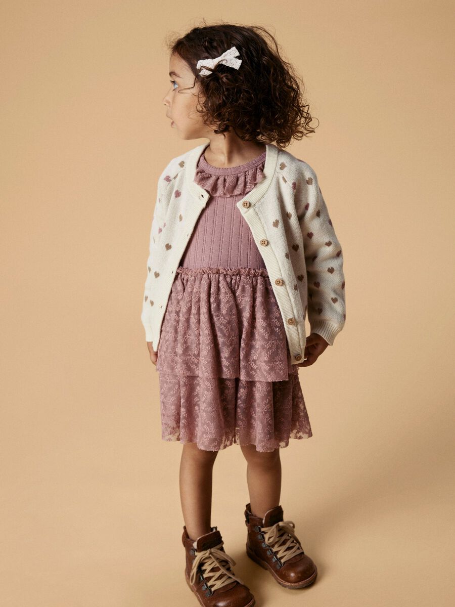 Product carousel image - ORGANIC COTTON KNITTED CARDIGAN, Turtledove | 1