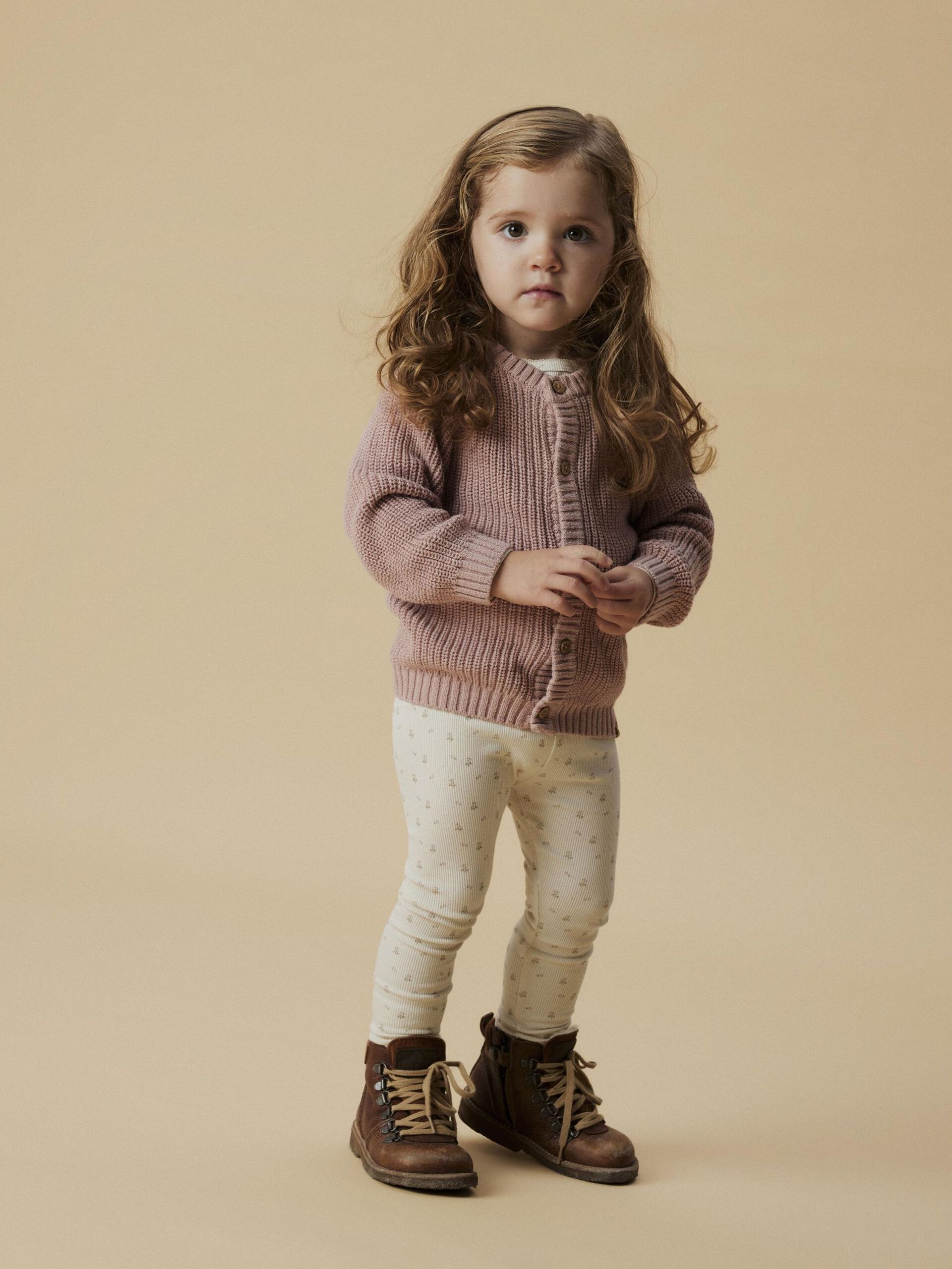 Carousel image - LONG SLEEVED KNITTED CARDIGAN, Misty Rose | 2