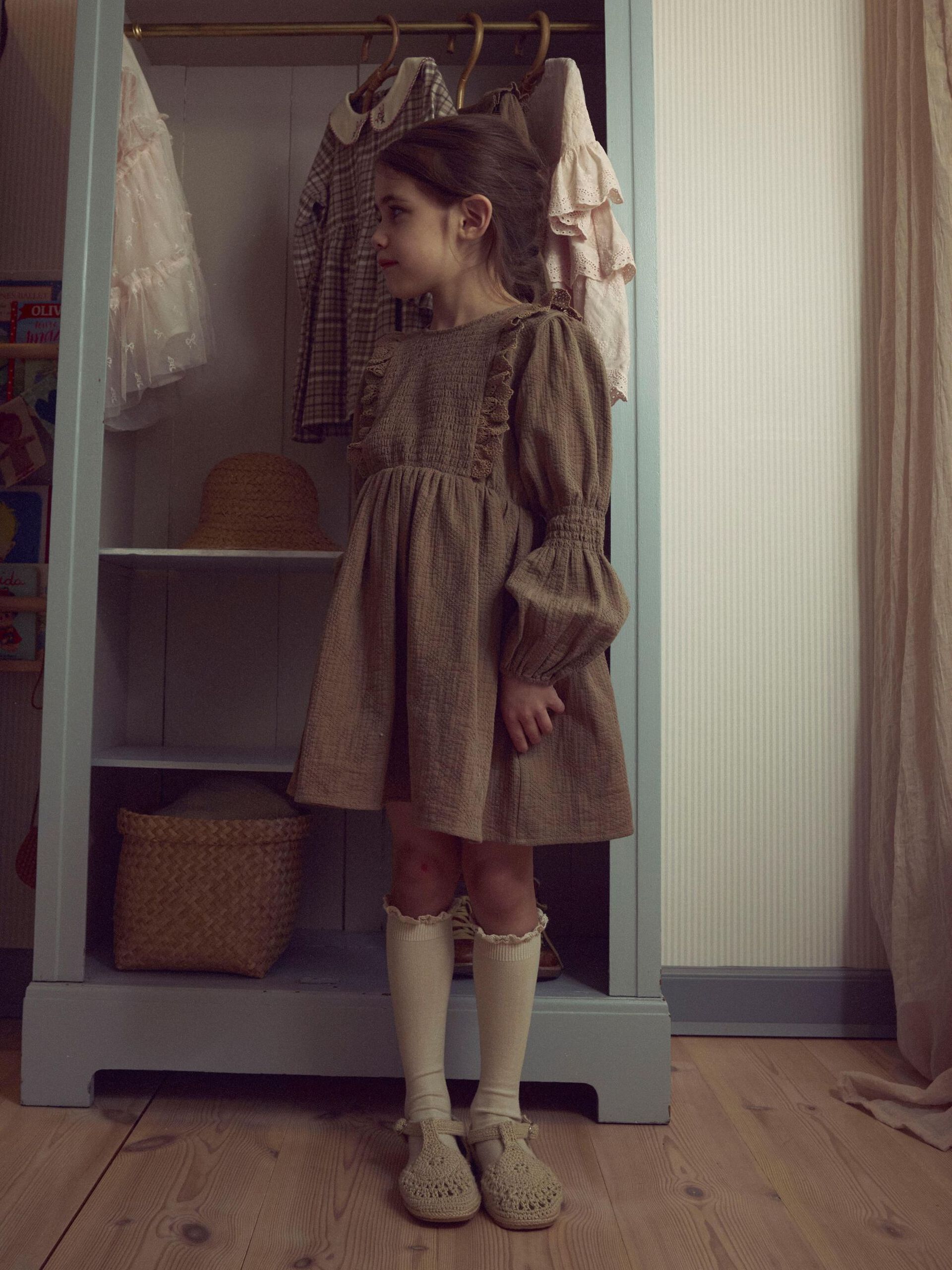 Carousel image - ORGANIC COTTON DRESS, Sepia Tint | 3