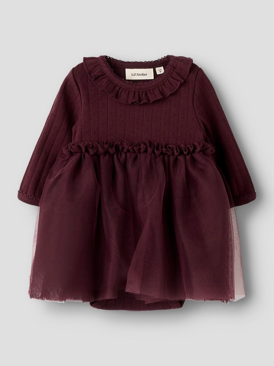 Carousel image - TULLE ROMPER DRESS, Catawba Grape | 1