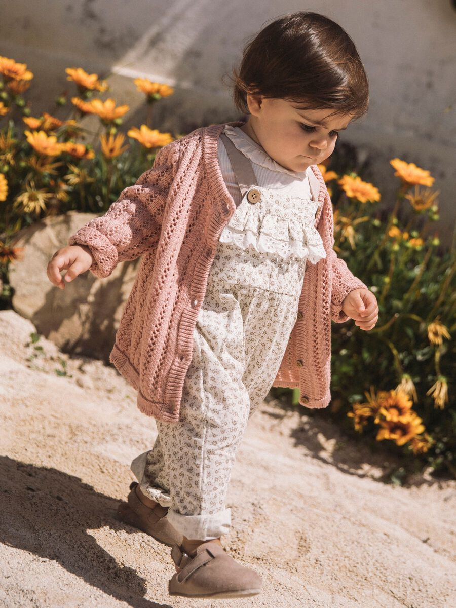 Product carousel image - ORGANIC COTTON OVERALLS, Coconut Milk | 1