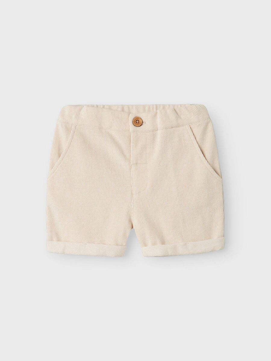 name it ØKOLOGISK BOMULD SHORTS, Irish Cream, highres - 13243720_IrishCream_003.jpg