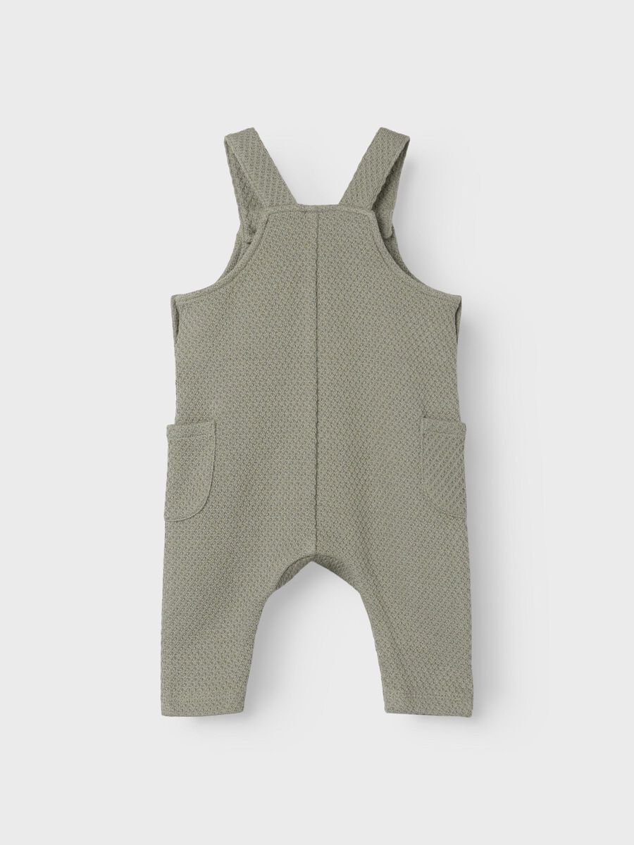 Product carousel image - ORGANIC COTTON OVERALLS, Forest Fog | 2