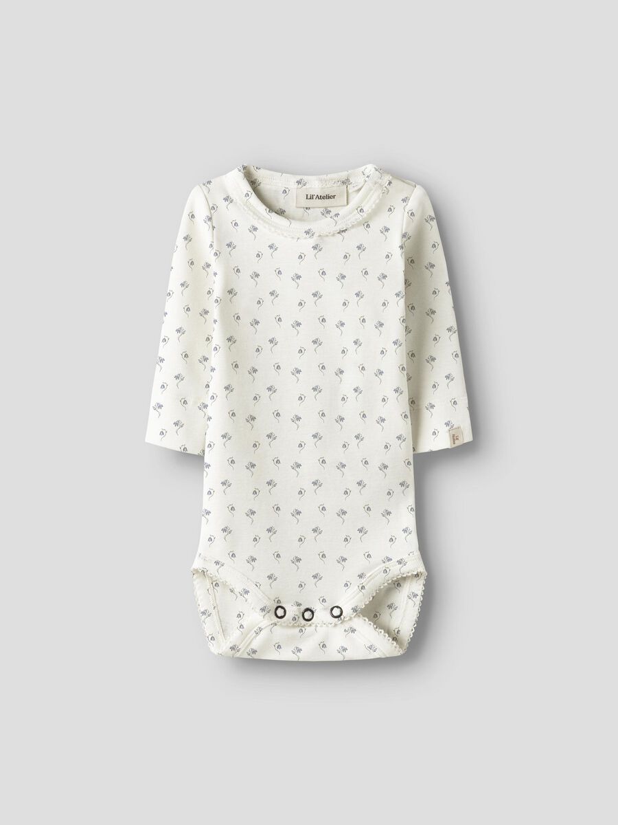 Product carousel image - LONG SLEEVED ROMPER, Coconut Milk | 1