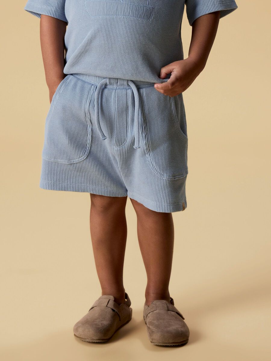 Product carousel image - SWEAT SHORT, Dusty Blue | 1
