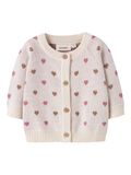 Product image thumbnail - HEART KNITTED CARDIGAN, Turtledove | 4