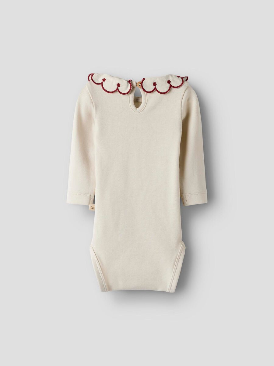 Product carousel image - LONG SLEEVED ROMPER, Turtledove | 2