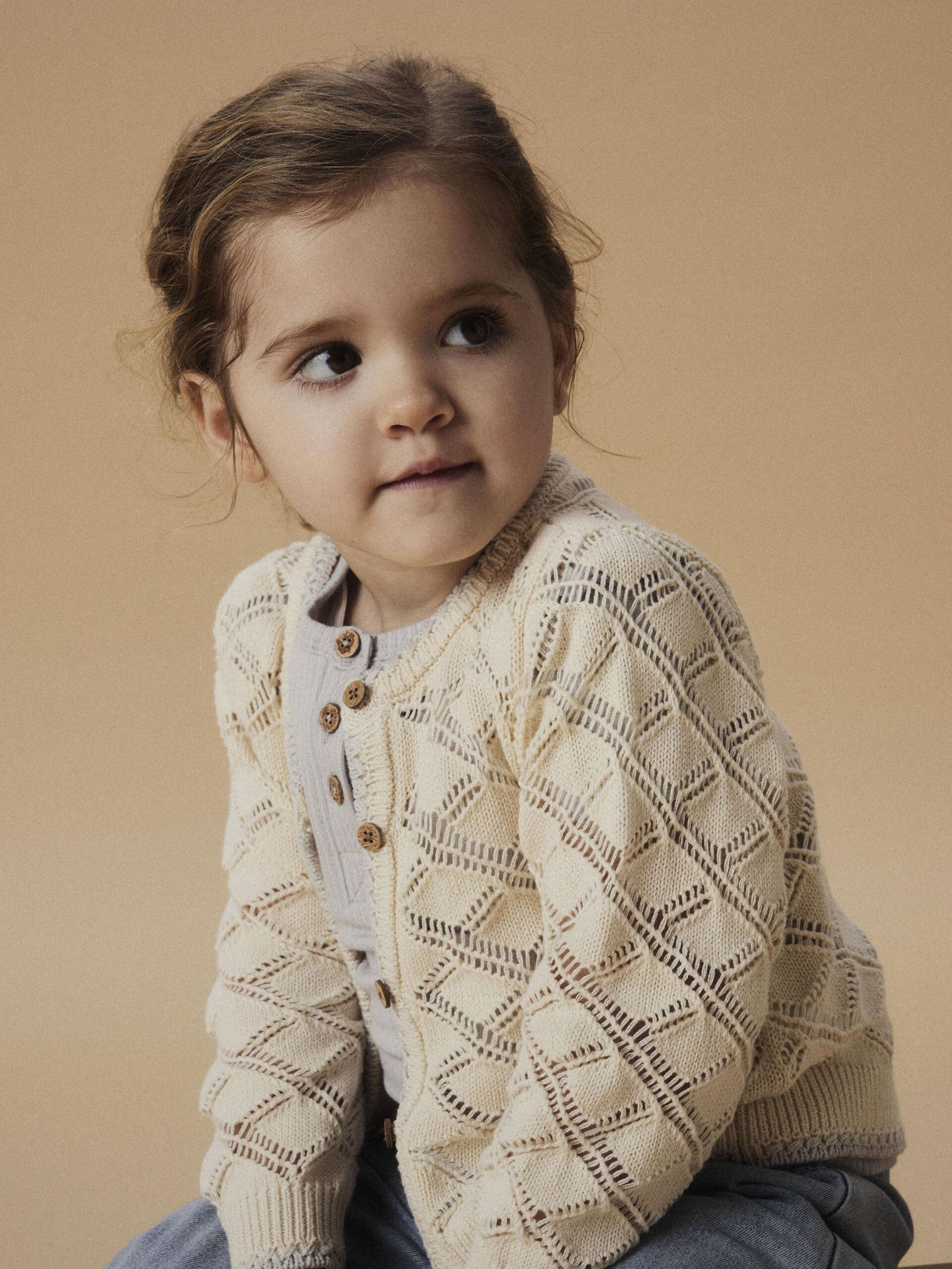 Carousel image - LONG SLEEVED KNITTED CARDIGAN, Turtledove | 3