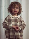Product image thumbnail - À CARREAUX CARDIGAN EN MAILLE, Sepia Tint | 3