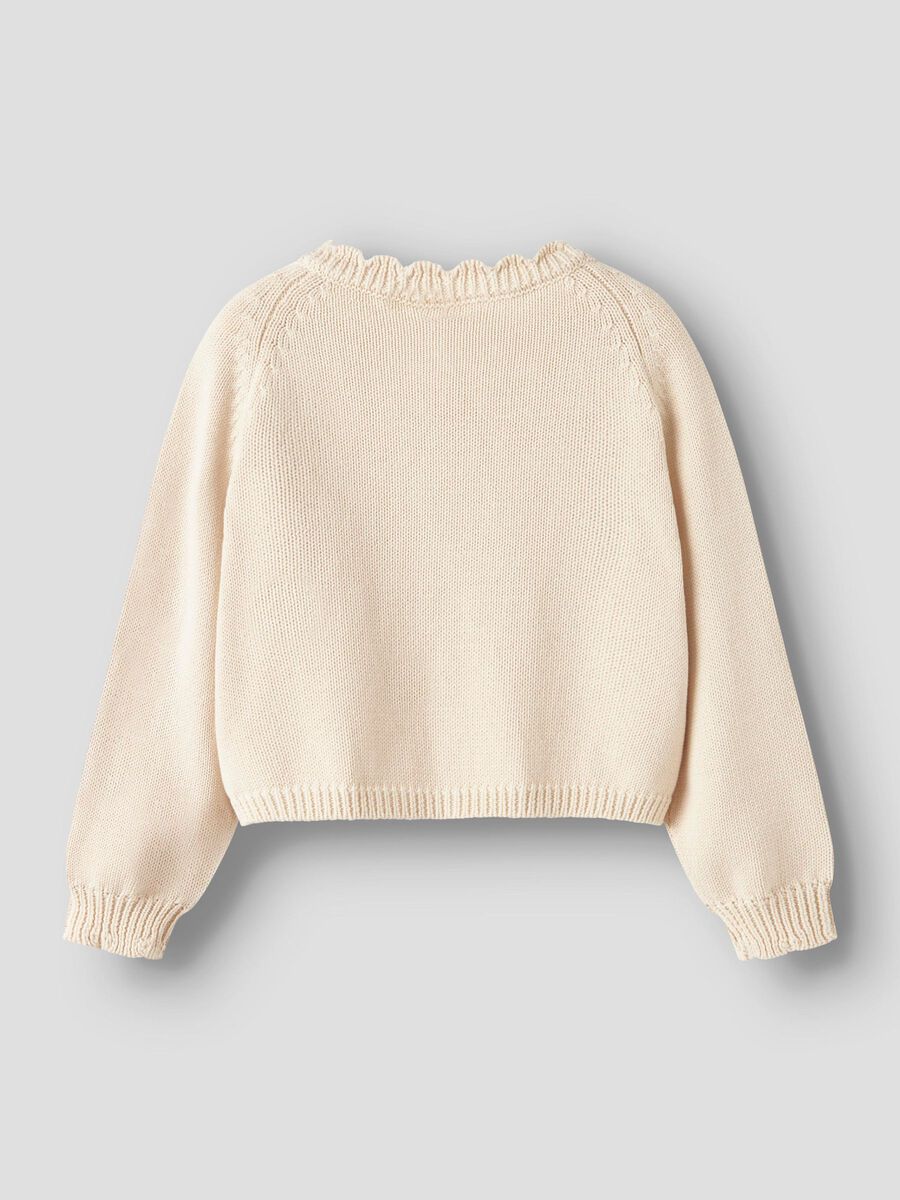 Product carousel image - ORGANIC COTTON KNITTED CARDIGAN, Turtledove | 2