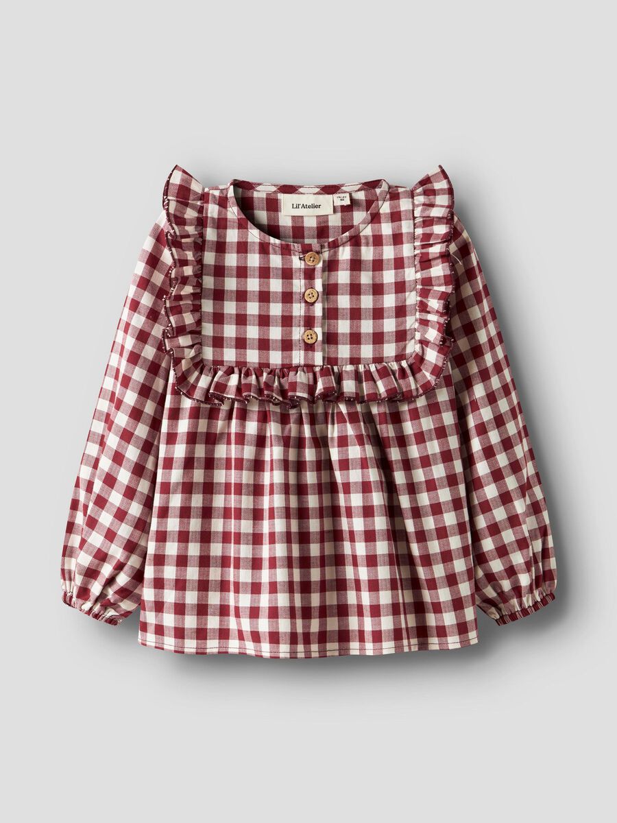 Carousel image - ORGANIC COTTON SHIRT, Red Dahlia | 1