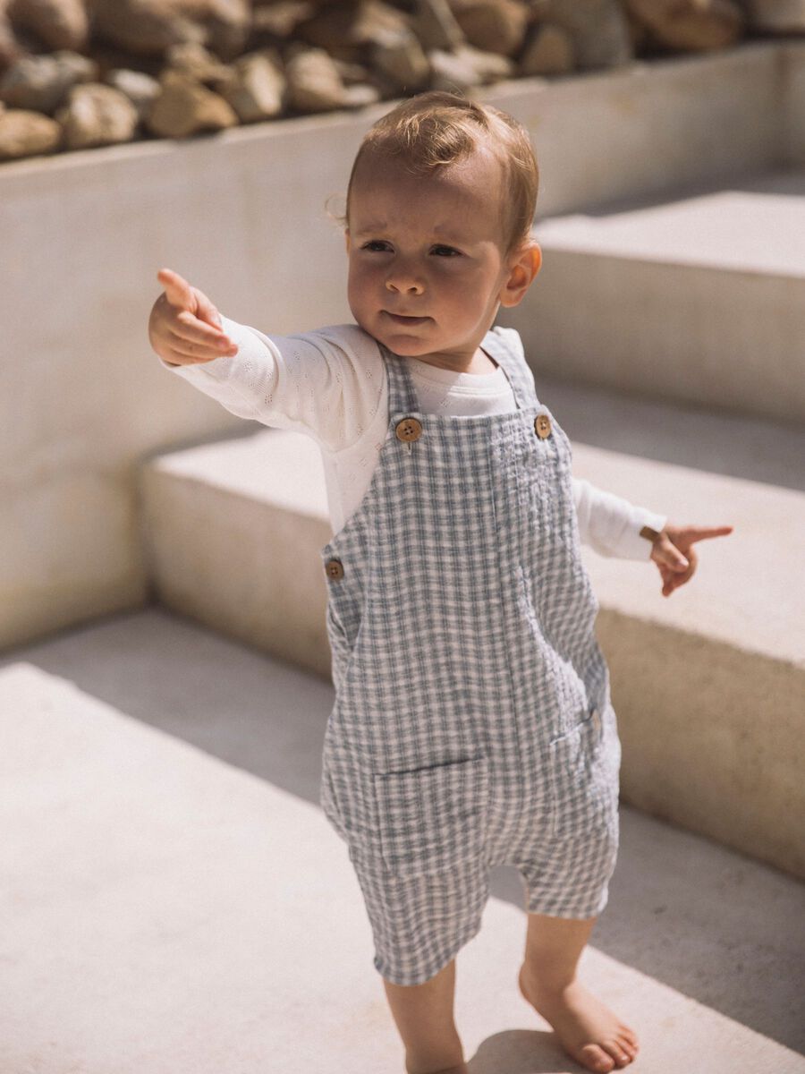 Product carousel image - ORGANIC COTTON OVERALLS, Coconut Milk | 1